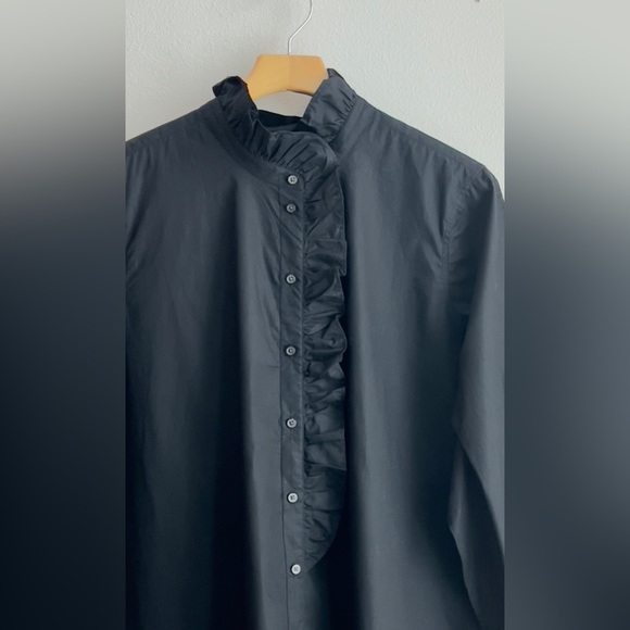 J. Crew Black Ruffle Dress - Picture 2 of 8